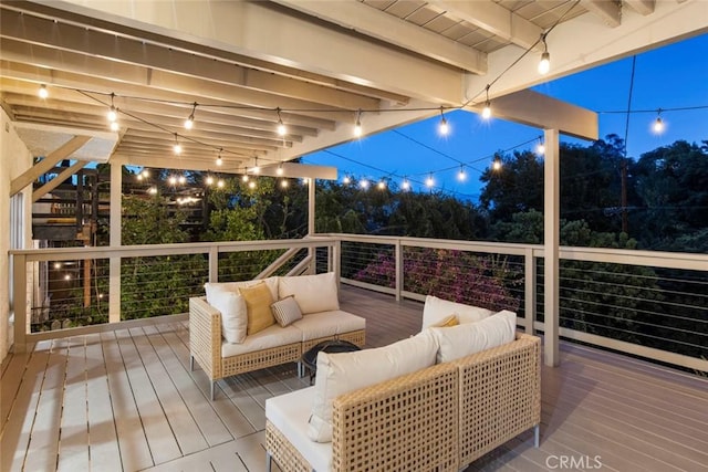 2376 Lake View Ave, Los Angeles, CA 90039 - wooden deck with outdoor lounge area