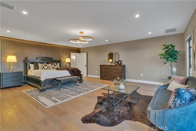 1812 Linda Vista Ave, Pasadena, CA 91103 - bedroom featuring baseboards, wood finished floors, and recessed lighting