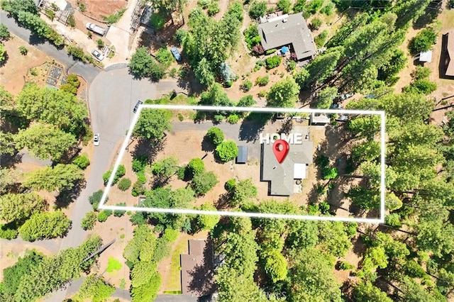 4930 Contentment Ln, Forest Ranch, CA 95942 - aerial view of property and surrounding area with property parcel outlined