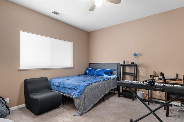 4930 Contentment Ln, Forest Ranch, CA 95942 - carpeted bedroom with baseboards and ceiling fan