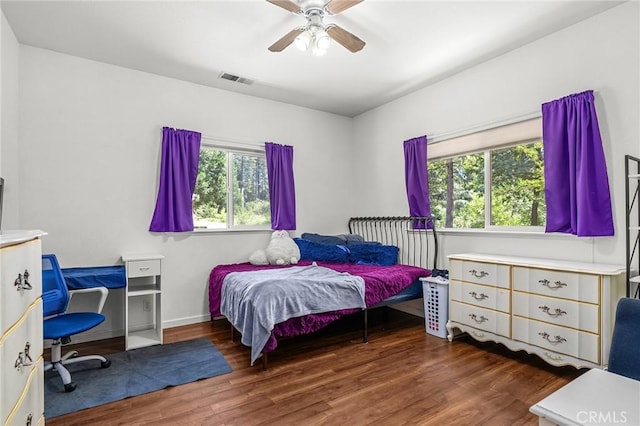 4930 Contentment Ln, Forest Ranch, CA 95942 - bedroom with wood finished floors and a ceiling fan