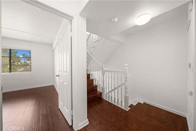 879 Michigan Blvd Unit B, Pasadena, CA 91107 - staircase with wood finished floors and baseboards
