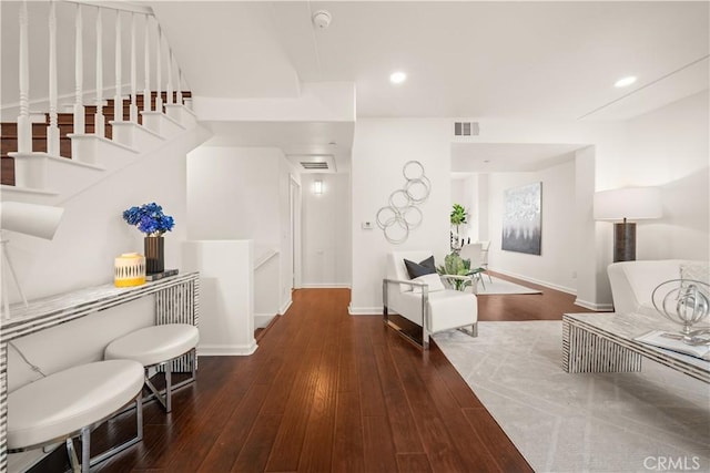 879 Michigan Blvd Unit B, Pasadena, CA 91107 - corridor with wood-type flooring, baseboards, and recessed lighting