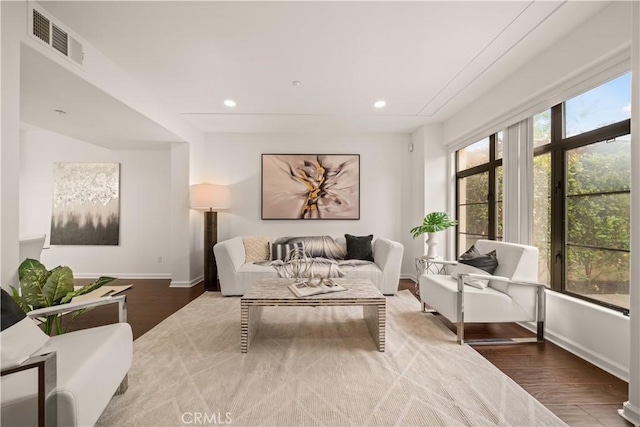 879 Michigan Blvd Unit B, Pasadena, CA 91107 - living area featuring wood finished floors, recessed lighting, and baseboards