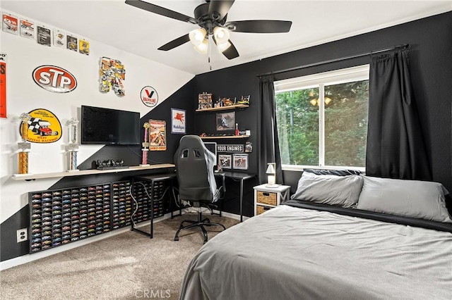 13 Noyo Ct, Chico, CA 95973 - carpeted bedroom with a ceiling fan