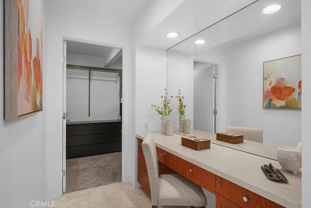1119 Katella St, Laguna Beach, CA 92651 - bathroom featuring recessed lighting and vanity
