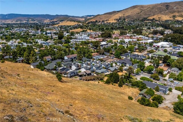 3143 Rockview Pl, San Luis Obispo, CA 93401 - aerial overview of property's location with mountains and nearby suburban area