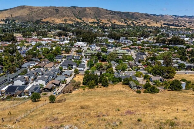 3143 Rockview Pl, San Luis Obispo, CA 93401 - aerial view of property's location with a mountain backdrop and nearby suburban area