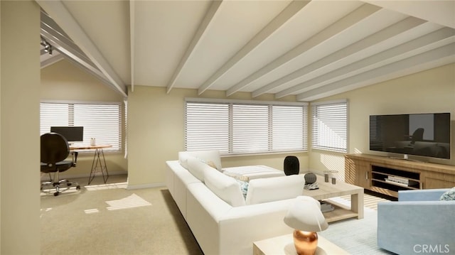 2468 Silverstrand Ave, Hermosa Beach, CA 90254 - carpeted living area with an office area and baseboards