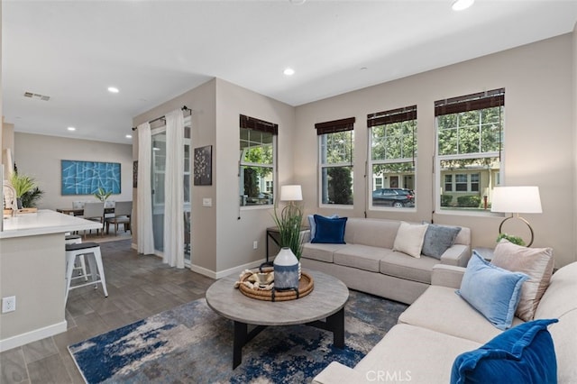 78 Patria, Rancho Mission Viejo, CA 92694 - living area featuring plenty of natural light, wood finished floors, and recessed lighting