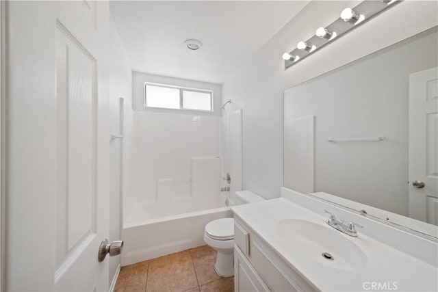 26577 Trumble Rd, Menifee, CA 92585 - bathroom featuring vanity, shower / bathtub combination, and tile patterned flooring