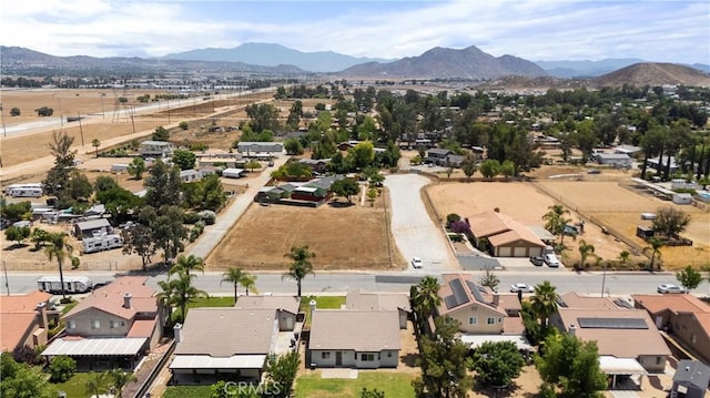 26577 Trumble Rd, Menifee, CA 92585 - aerial perspective of suburban area featuring a mountain backdrop