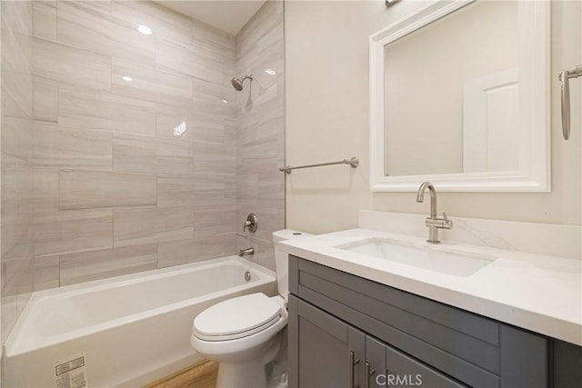 2395 Tokay Ct, Paradise, CA 95969 - full bathroom with vanity, toilet, and washtub / shower combination