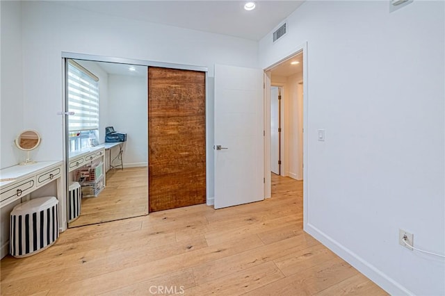 4813 Oakwood Ave Unit 201, Los Angeles, CA 90004 - interior space with light wood-type flooring, recessed lighting, and a closet