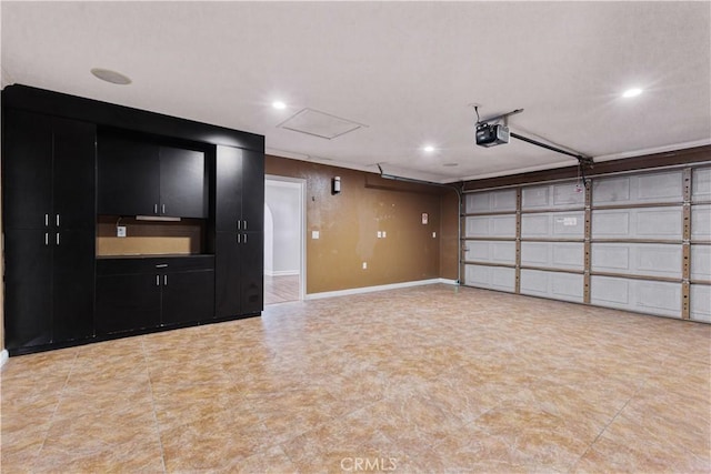 5071 Bushnell Ave, Riverside, CA 92505 - garage with a garage door opener and recessed lighting