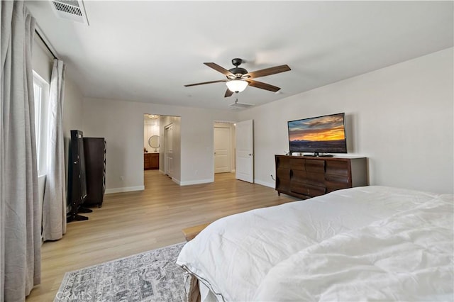 29377 Wyatt Earp Way, Winchester, CA 92596 - bedroom featuring light wood-type flooring, baseboards, and ceiling fan