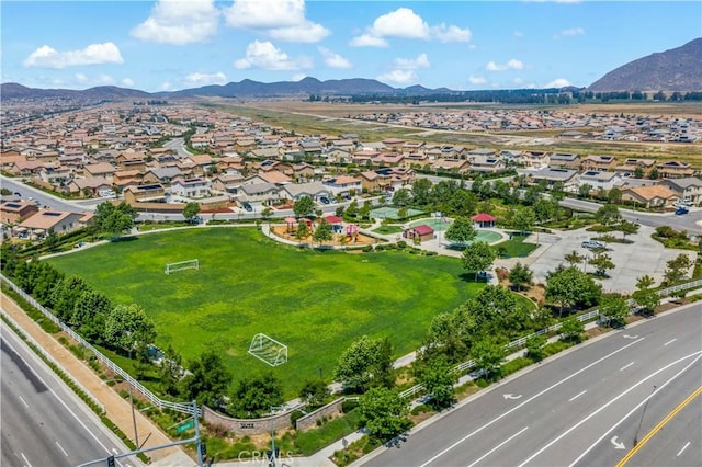 29377 Wyatt Earp Way, Winchester, CA 92596 - aerial perspective of suburban area featuring a mountainous background