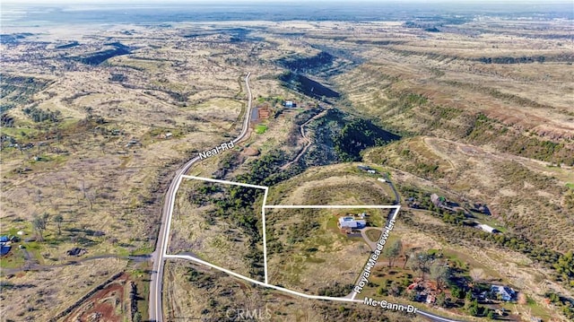 3070 Royal Meadow Ln, Paradise, CA 95969 - aerial view of property's location with rural landscape and property boundaries highlighted