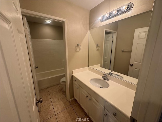 9757 Edenbrook Dr, Riverside, CA 92503 - bathroom with vanity, tile patterned floors, and toilet