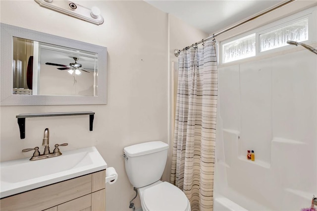507 W La Jolla St, Placentia, CA 92870 - full bathroom with vanity, shower / bath combo, and a ceiling fan