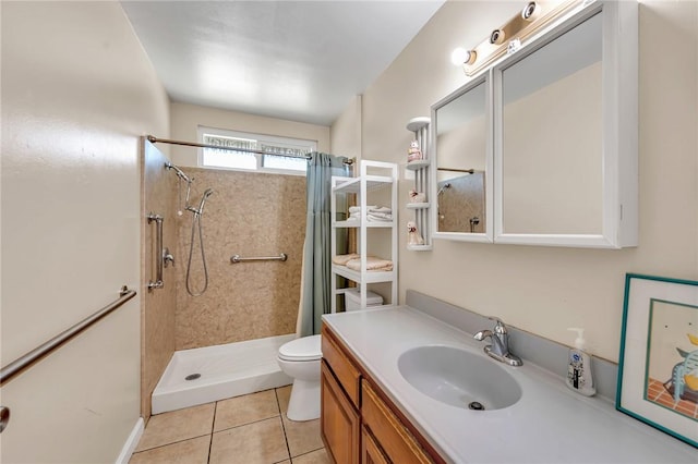507 W La Jolla St, Placentia, CA 92870 - full bathroom featuring tiled shower, vanity, and tile patterned flooring