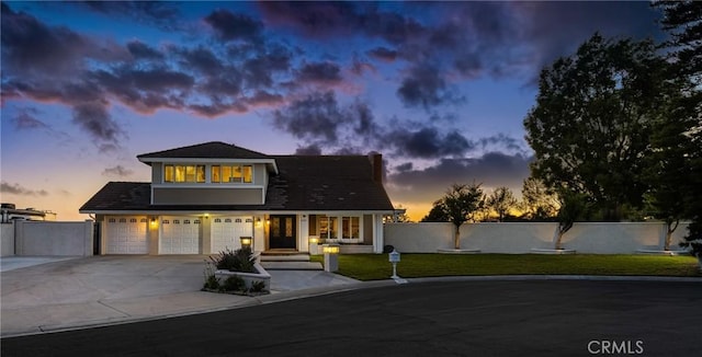 6021 Saddletree Ln, Yorba Linda, CA 92886 - view of front of house with concrete driveway and an attached garage