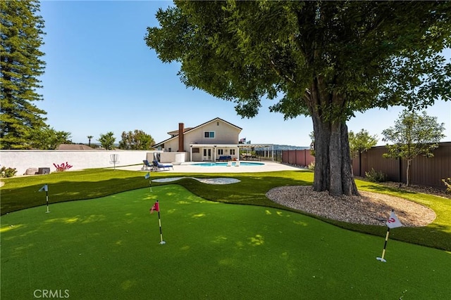 6021 Saddletree Ln, Yorba Linda, CA 92886 - fenced backyard with a putting area
