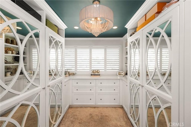 6021 Saddletree Ln, Yorba Linda, CA 92886 - spacious closet with a chandelier and light carpet