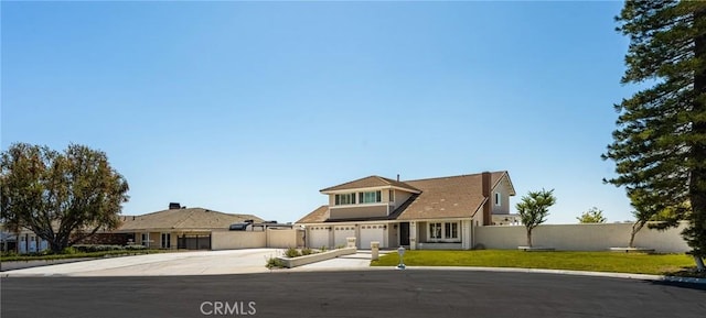 6021 Saddletree Ln, Yorba Linda, CA 92886 - view of front of property with concrete driveway and a garage