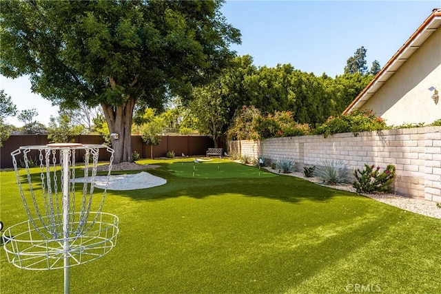 6021 Saddletree Ln, Yorba Linda, CA 92886 - fenced backyard featuring an area to practice putting