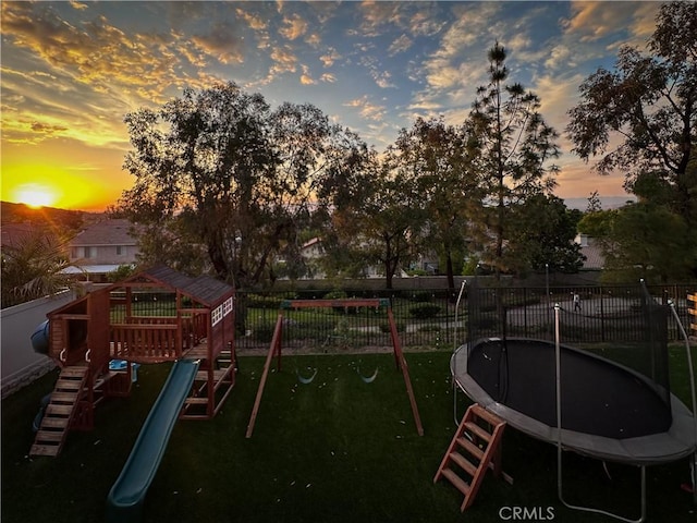 795 Donatello Dr, Corona, CA 92882 - view of jungle gym featuring a trampoline