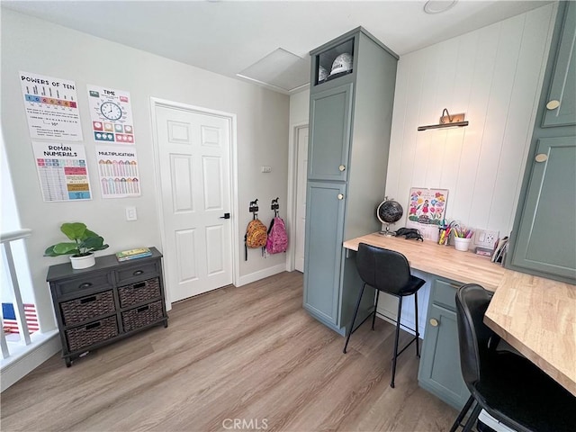 795 Donatello Dr, Corona, CA 92882 - home office featuring light wood finished floors and baseboards