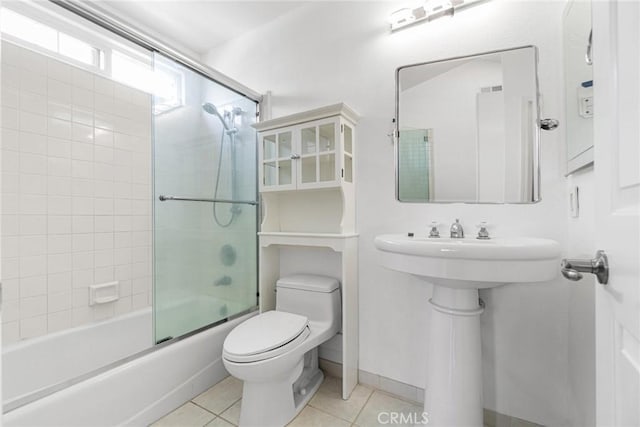 24545 Santa Clara Ave, Dana Point, CA 92629 - bathroom with tile patterned floors and enclosed tub / shower combo