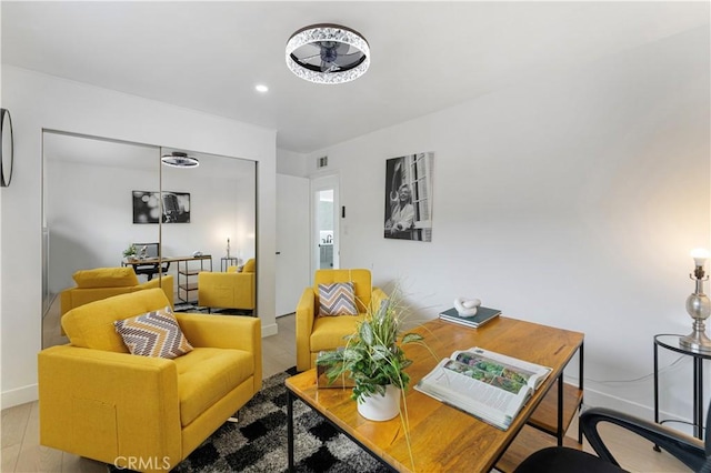17121 Simonds St, Granada Hills, CA 91344 - living area featuring baseboards and recessed lighting