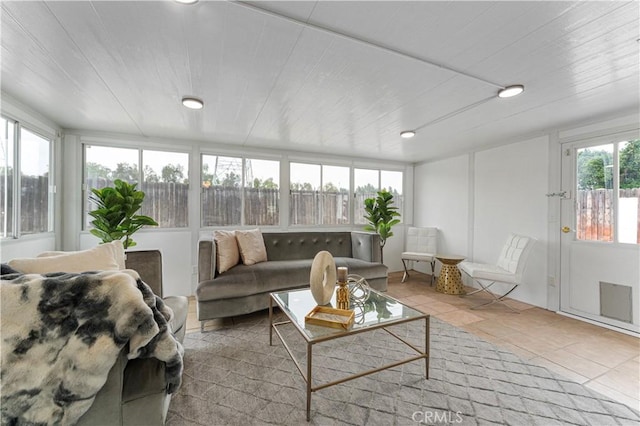 17121 Simonds St, Granada Hills, CA 91344 - sunroom / solarium with tile patterned floors and recessed lighting