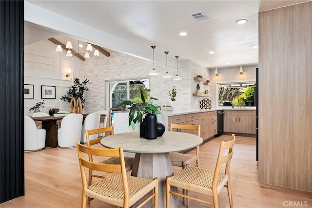 19851 Malaga Ln, Yorba Linda, CA 92886 - dining space with plenty of natural light, light wood-style flooring, and recessed lighting