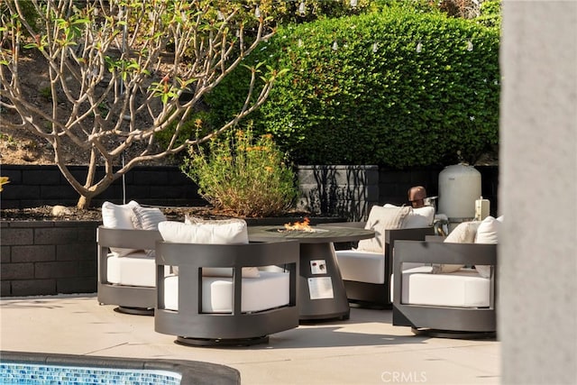 19851 Malaga Ln, Yorba Linda, CA 92886 - view of patio with a fire pit