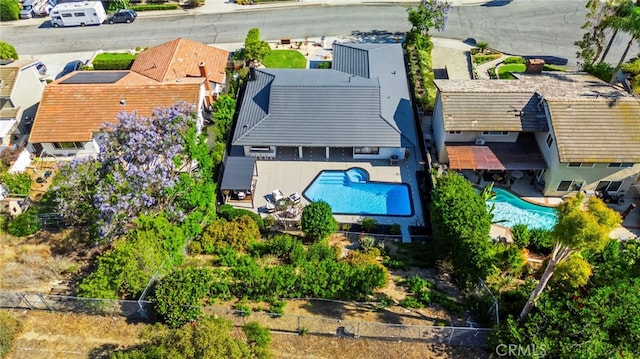 19851 Malaga Ln, Yorba Linda, CA 92886 - aerial view of residential area featuring a pool area