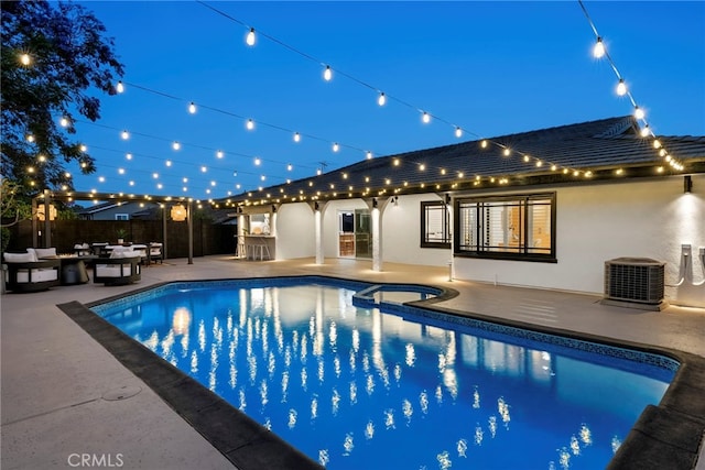 19851 Malaga Ln, Yorba Linda, CA 92886 - view of pool with an outdoor hangout area, a patio area, and a pool with connected hot tub
