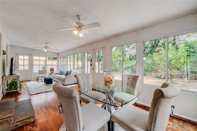 1206 W 187th Pl, Gardena, CA 90248 - sunroom / solarium with wood finished floors, lofted ceiling, and baseboards
