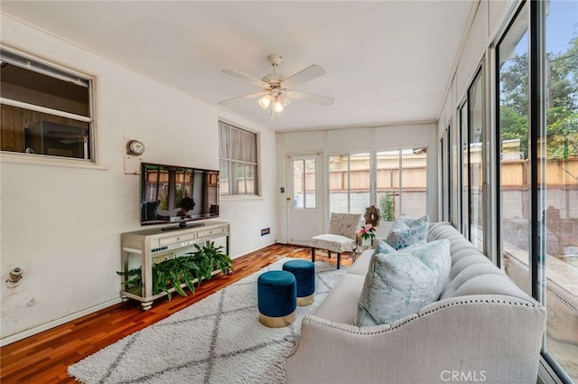 1206 W 187th Pl, Gardena, CA 90248 - sunroom / solarium with wood finished floors, baseboards, and a textured wall