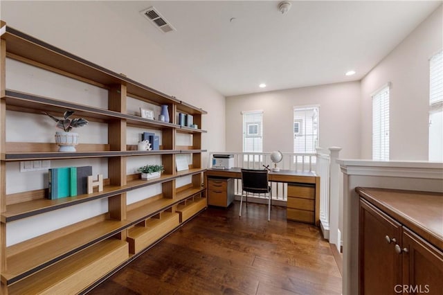 1123 Klose Ln, Fullerton, CA 92833 - office space featuring dark wood-style floors and recessed lighting