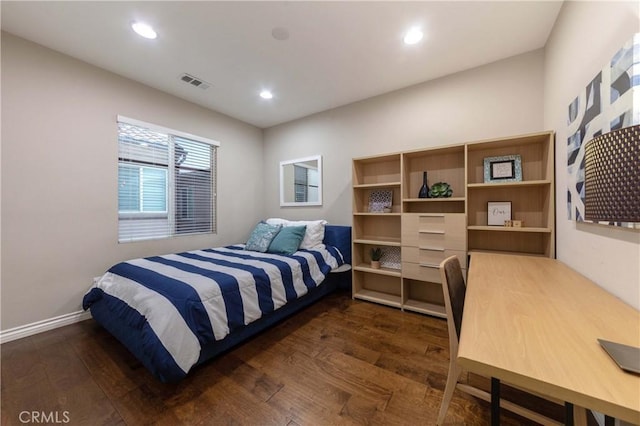 1123 Klose Ln, Fullerton, CA 92833 - bedroom with dark wood-style floors, recessed lighting, and baseboards