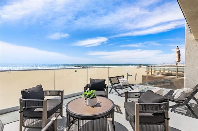 3012 W Oceanfront, Newport Beach, CA 92663 - patio / terrace with view of water and beach