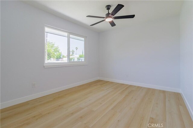 25411 Cottage Ave, Loma Linda, CA 92354 - unfurnished room with wood finished floors and ceiling fan