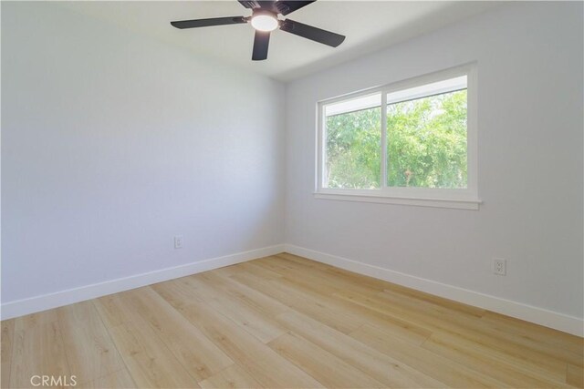 25411 Cottage Ave, Loma Linda, CA 92354 - unfurnished room featuring light wood-type flooring and ceiling fan