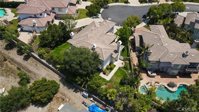 2431 Elizabeth Ct, Upland, CA 91784 - aerial view of residential area with a pool area