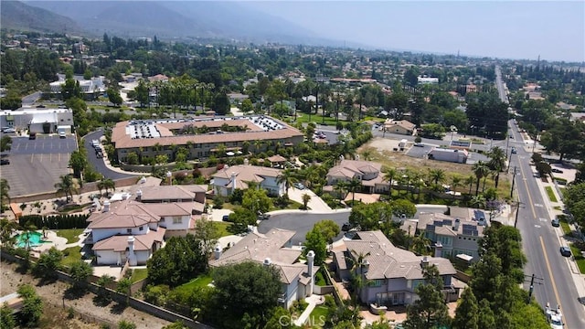 2431 Elizabeth Ct, Upland, CA 91784 - aerial view of property and surrounding area featuring a mountain backdrop and nearby suburban area