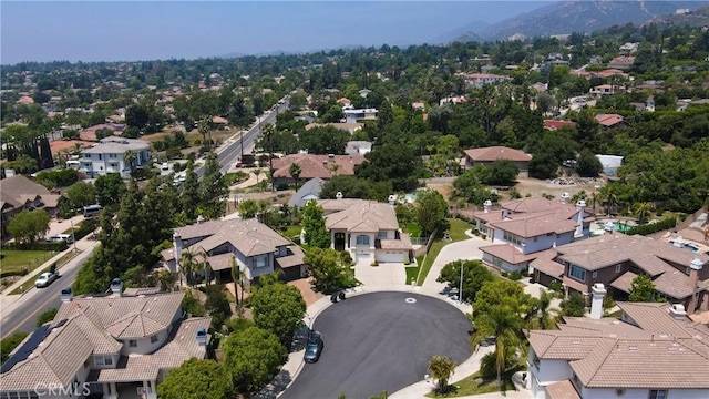 2431 Elizabeth Ct, Upland, CA 91784 - aerial perspective of suburban area featuring a mountain backdrop