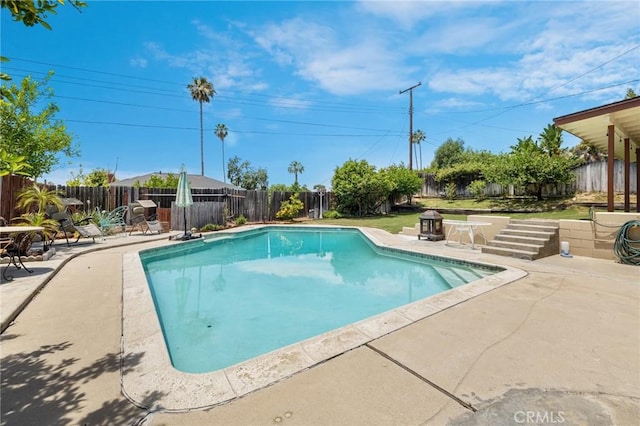 5644 Wadsworth Ave, Highland, CA 92346 - view of pool with a patio and a fenced backyard
